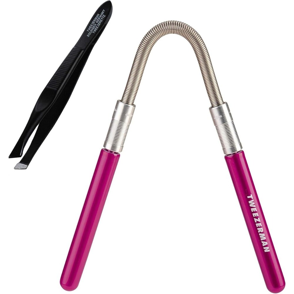 Tweezerman Smooth Finish Facial Hair Remover And Tweezer Stainless Steel Pink